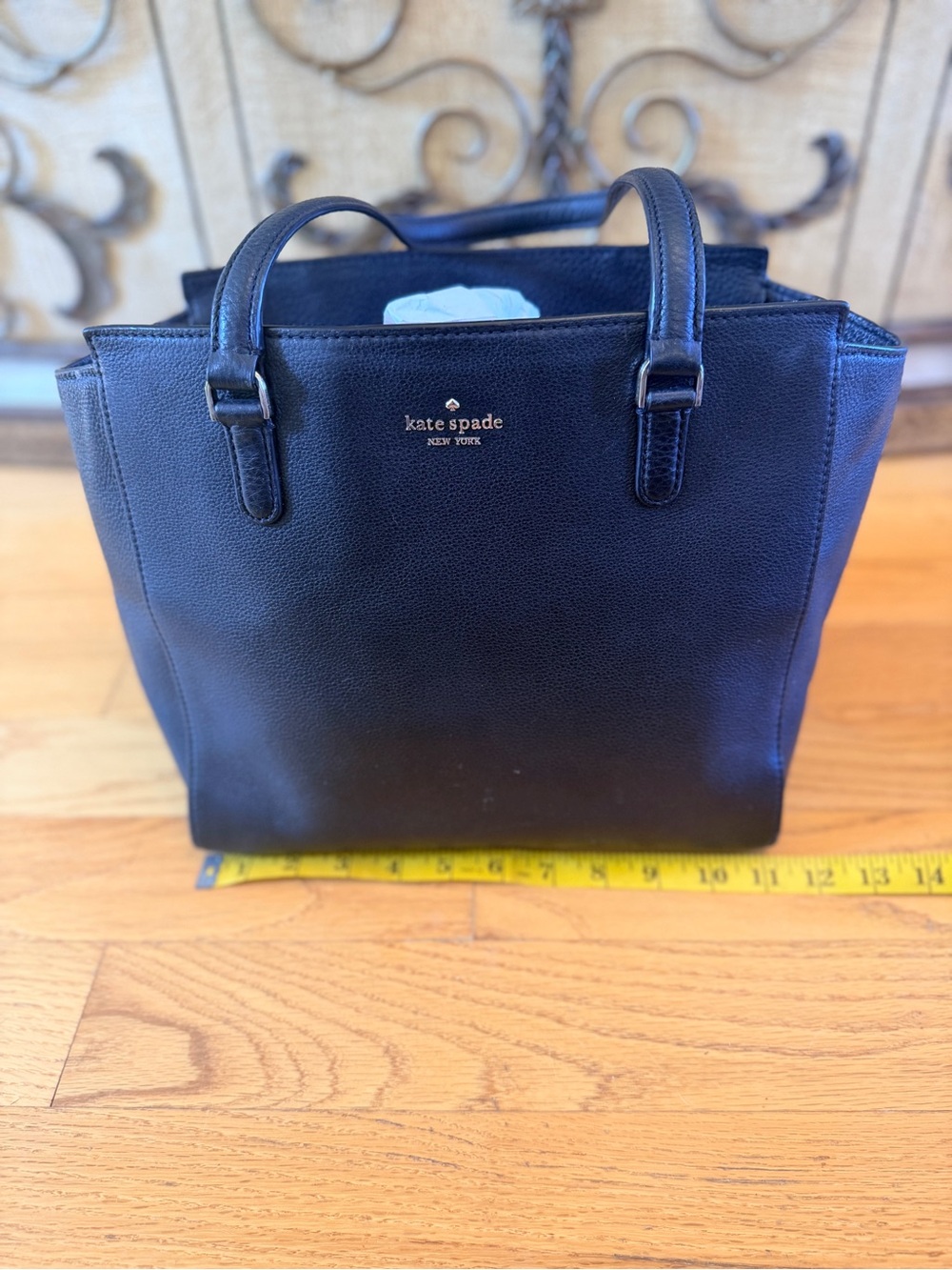 kate spade Black Pebbled Leather Satchel